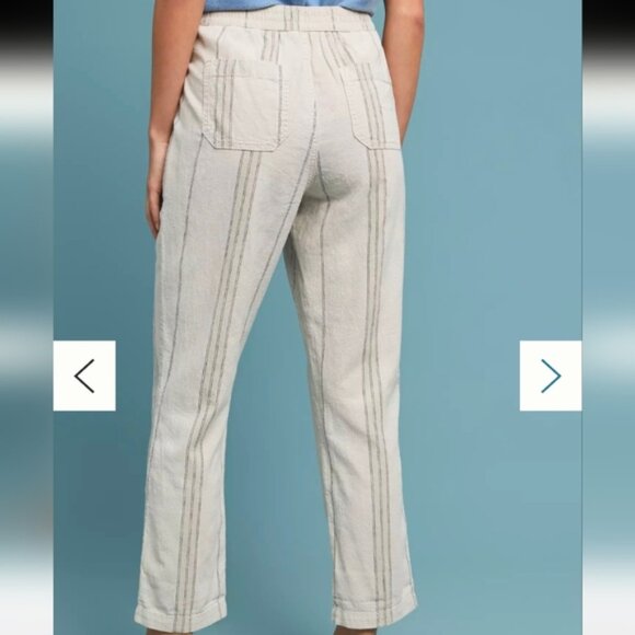 ANTHROPOLOGIE  Seashore  Linen Striped pants Sz.XS - Picture 5 of 11